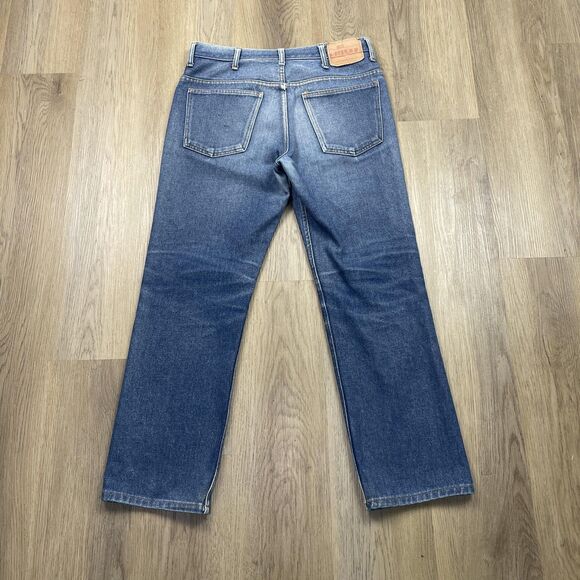 Montgomery Ward Jeans Mens 34x30 Blue Denim Straight Leg Five Pocket Cut 912 - Picture 8 of 16